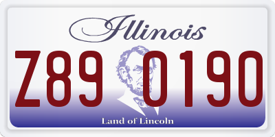 IL license plate Z890190