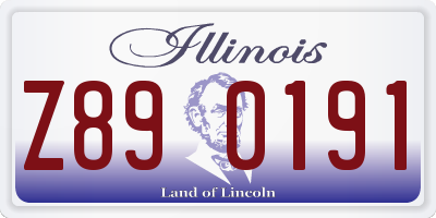 IL license plate Z890191