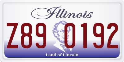 IL license plate Z890192