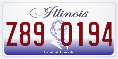 IL license plate Z890194