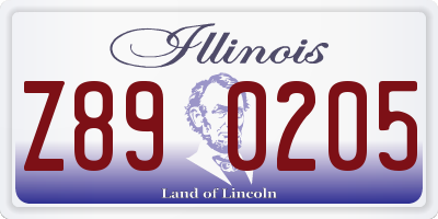IL license plate Z890205