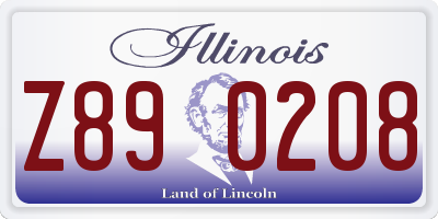 IL license plate Z890208