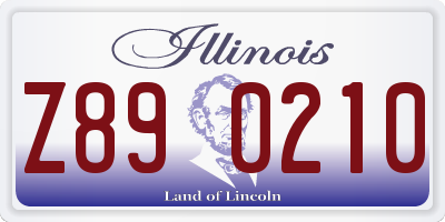 IL license plate Z890210