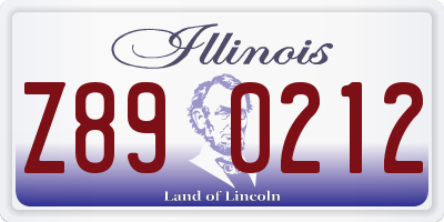 IL license plate Z890212