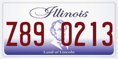 IL license plate Z890213