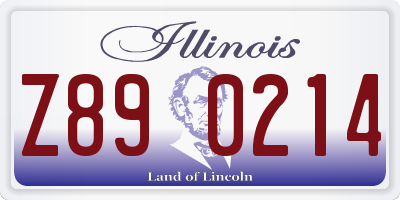 IL license plate Z890214