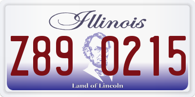 IL license plate Z890215