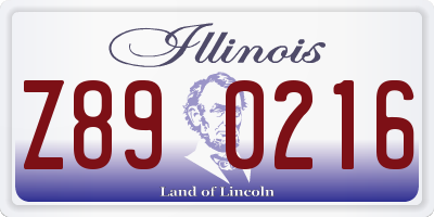IL license plate Z890216