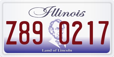 IL license plate Z890217
