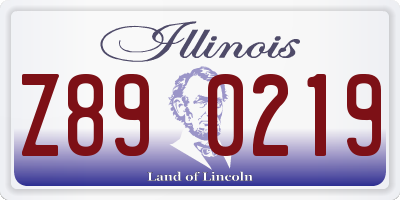 IL license plate Z890219