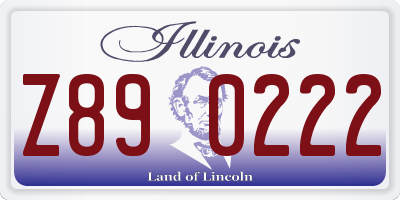 IL license plate Z890222