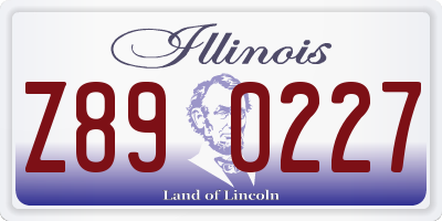 IL license plate Z890227