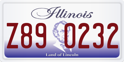 IL license plate Z890232