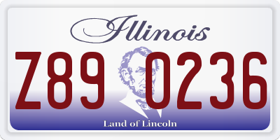IL license plate Z890236