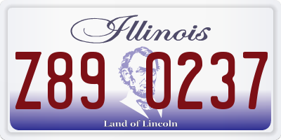 IL license plate Z890237