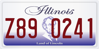 IL license plate Z890241