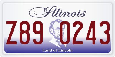 IL license plate Z890243