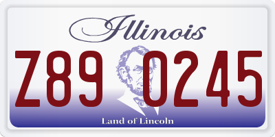 IL license plate Z890245