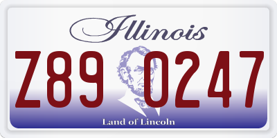 IL license plate Z890247