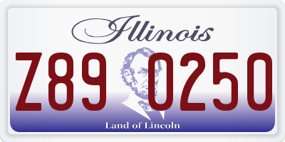 IL license plate Z890250