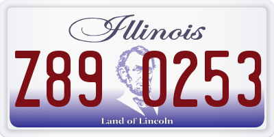 IL license plate Z890253