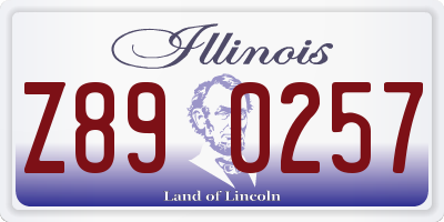 IL license plate Z890257