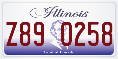 IL license plate Z890258