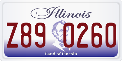 IL license plate Z890260