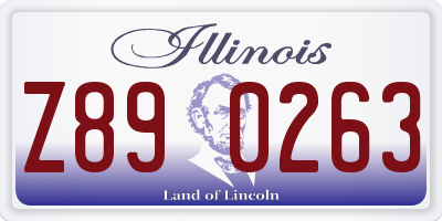 IL license plate Z890263
