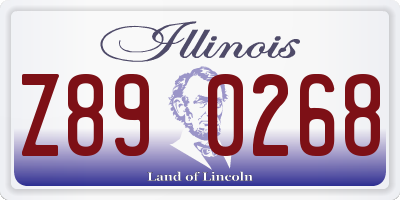 IL license plate Z890268