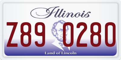 IL license plate Z890280