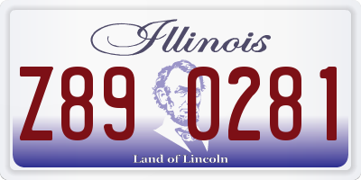 IL license plate Z890281