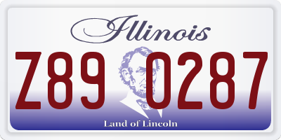 IL license plate Z890287