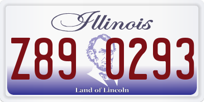 IL license plate Z890293