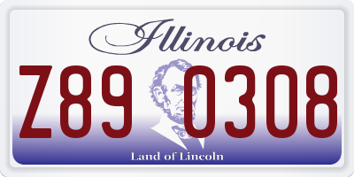 IL license plate Z890308