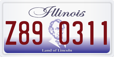 IL license plate Z890311