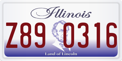 IL license plate Z890316
