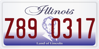 IL license plate Z890317