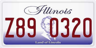 IL license plate Z890320