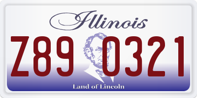 IL license plate Z890321
