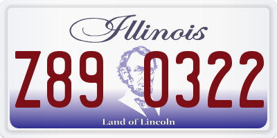 IL license plate Z890322