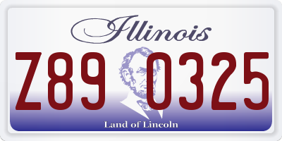 IL license plate Z890325