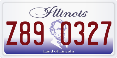 IL license plate Z890327