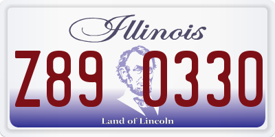 IL license plate Z890330