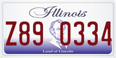 IL license plate Z890334