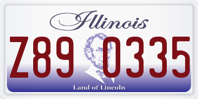 IL license plate Z890335