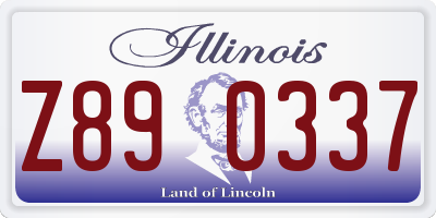 IL license plate Z890337