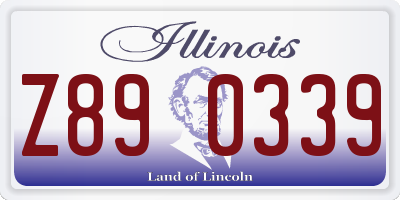 IL license plate Z890339