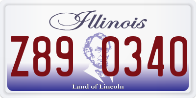 IL license plate Z890340