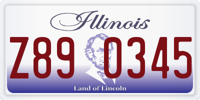 IL license plate Z890345